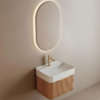 Yida Yd25001 55 Wall Hung Vanity With Led Mirror Front View