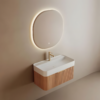 Yida Yd25001 80 Fluted Wood Wall Mounted Vanity With Large Led Mirror Main