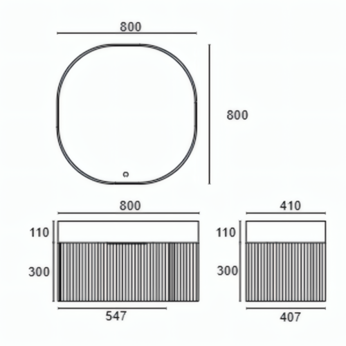 Yida Yd25001 80 Wall Mounted Vanity Dimensions Line Drawing