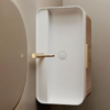 Yida Yd25001 80 White Ceramic Basin With Faucet Top View