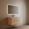 Yida Yd25012 120 Wall Hung Vanity With Black Faucet Angled View