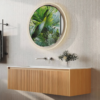 Yida Yd503 Series Fluted Wood Wall Mounted Vanity With Round Led Mirror Main