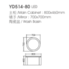Yida Yd514 100 1000mm Wall Mounted Vanity Dimensions