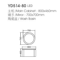 Yida Yd514 100 1000mm Wall Mounted Vanity Dimensions