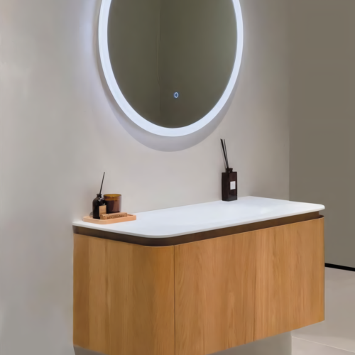 Yida Yd514 Round Led Mirror Wall Hung Bathroom Vanity Main View