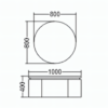 Yida Yd516s 100 1000mm Vanity Dimensions Line Drawing