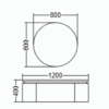 Yida Yd516s 120 1200mm Vanity Dimensions Line Drawing