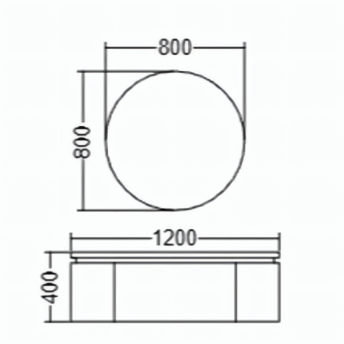 Yida Yd516s 120 1200mm Vanity Dimensions Line Drawing