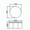 Yida Yd516s 80 800mm Vanity Dimensions Line Drawing
