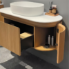 Yida Yd516s Curved Cabinet Doors Open Storage Detail