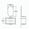 Yida Yd5902 900mm Single Sink Vanity And Oval Mirror Dimensions