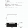 Yida Yd8813 1200mm Wall Hung Bathroom Vanity Specifications