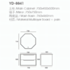 Yida Yd8841 750mm Octagonal Mirror Vanity Specifications