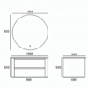 Yida Yd8850 1000mm Wall Hung Vanity And Round Mirror Dimensions