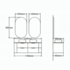 Yida Yd8901 1200mm Vanity Dimensions Line Drawing