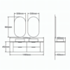 Yida Yd8901 1500mm Vanity Dimensions Line Drawing