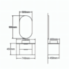 Yida Yd8901 750mm Vanity Dimensions Line Drawing