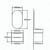 Yida Yd8902 600mm Single Sink Vanity Dimensions Line Drawing