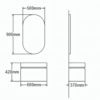 Yida Yd8907 600mm Wall Hung Vanity Dimensions Line Drawing