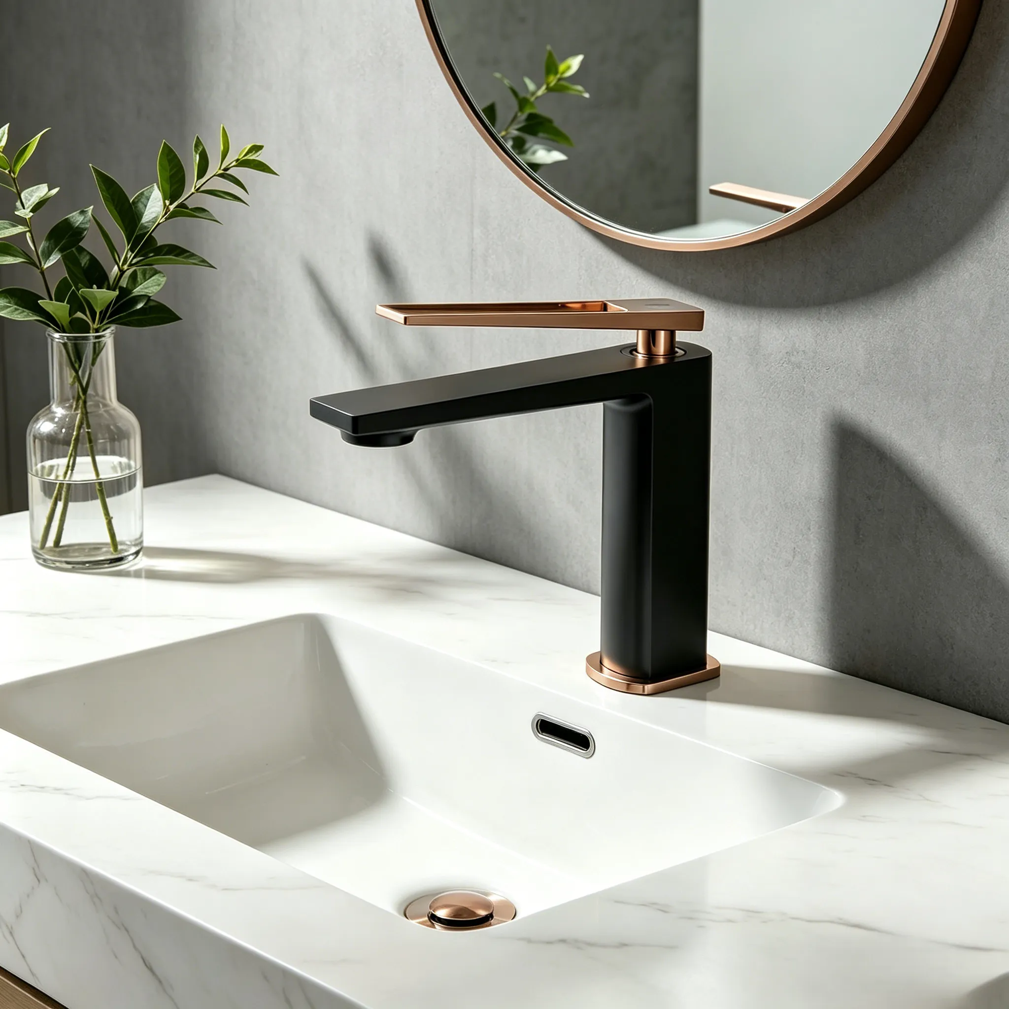 Yida Bath Single Lever Chrome Basin Faucet With Waterfall Spout
