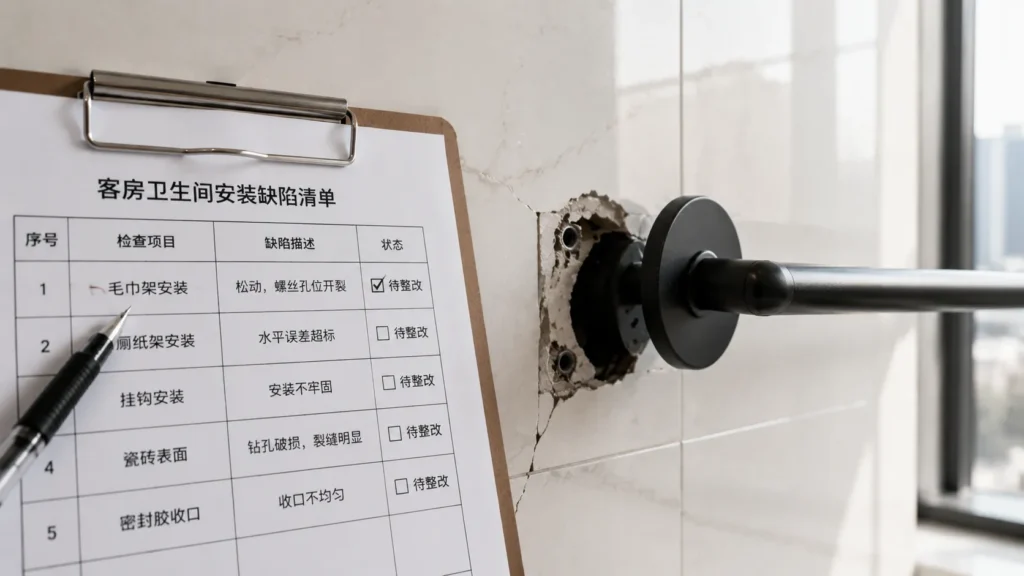 Bathroom Accessories Callback Defect Snag List