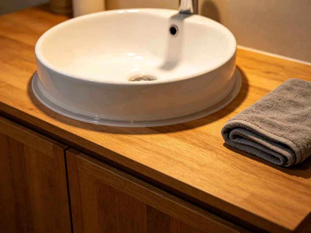 Countertop Basin Vanity Seal Detail
