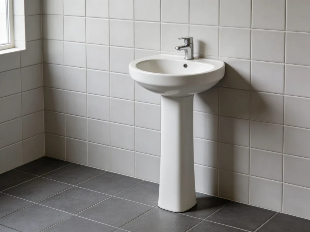 Pedestal Wash Basin Classic Small Bathroom