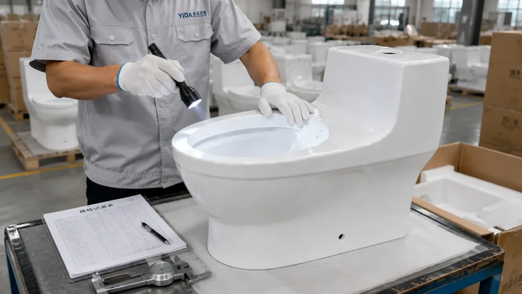 Porcelain Toilet Quality Inspection Factory