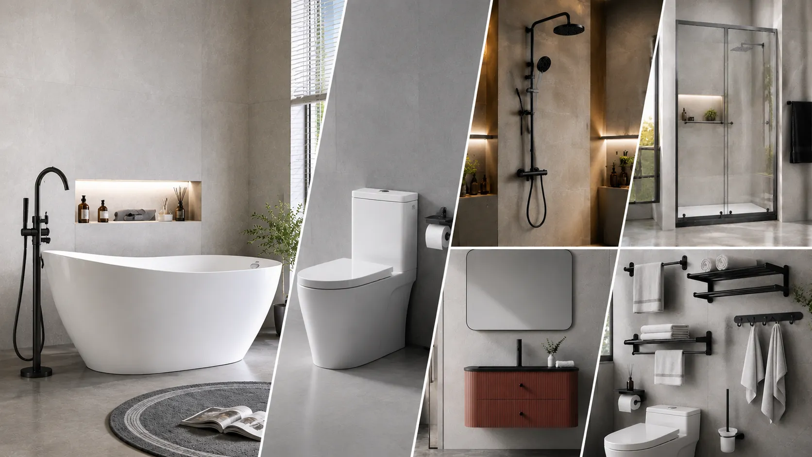 Yida Bath Bathroom Collection Modern Black And White Design
