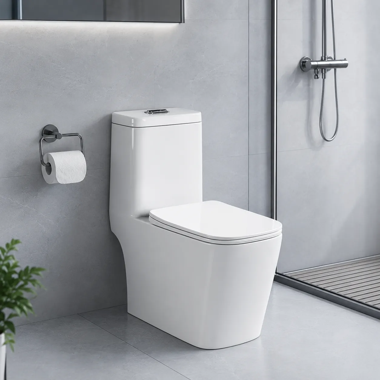 Yida Bath Modern White Ceramic Bidet Toilet with Soft Close Seat