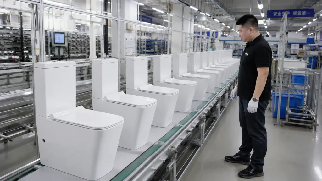 certified two-piece toilet production line quality control