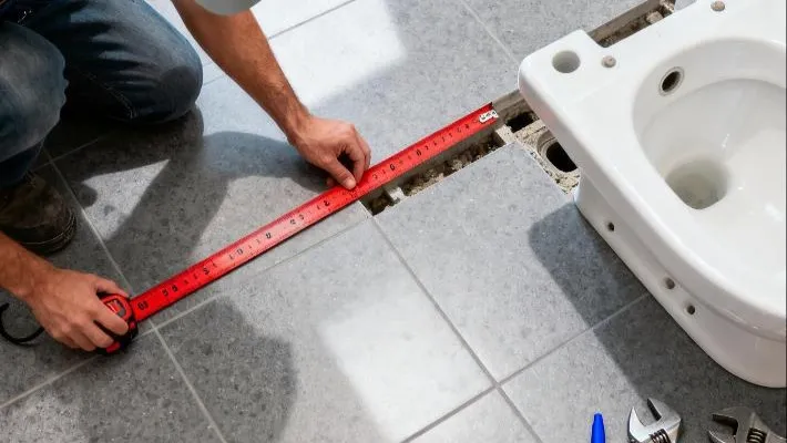 Measure The Distance From The Water Inlet Of The Toilet