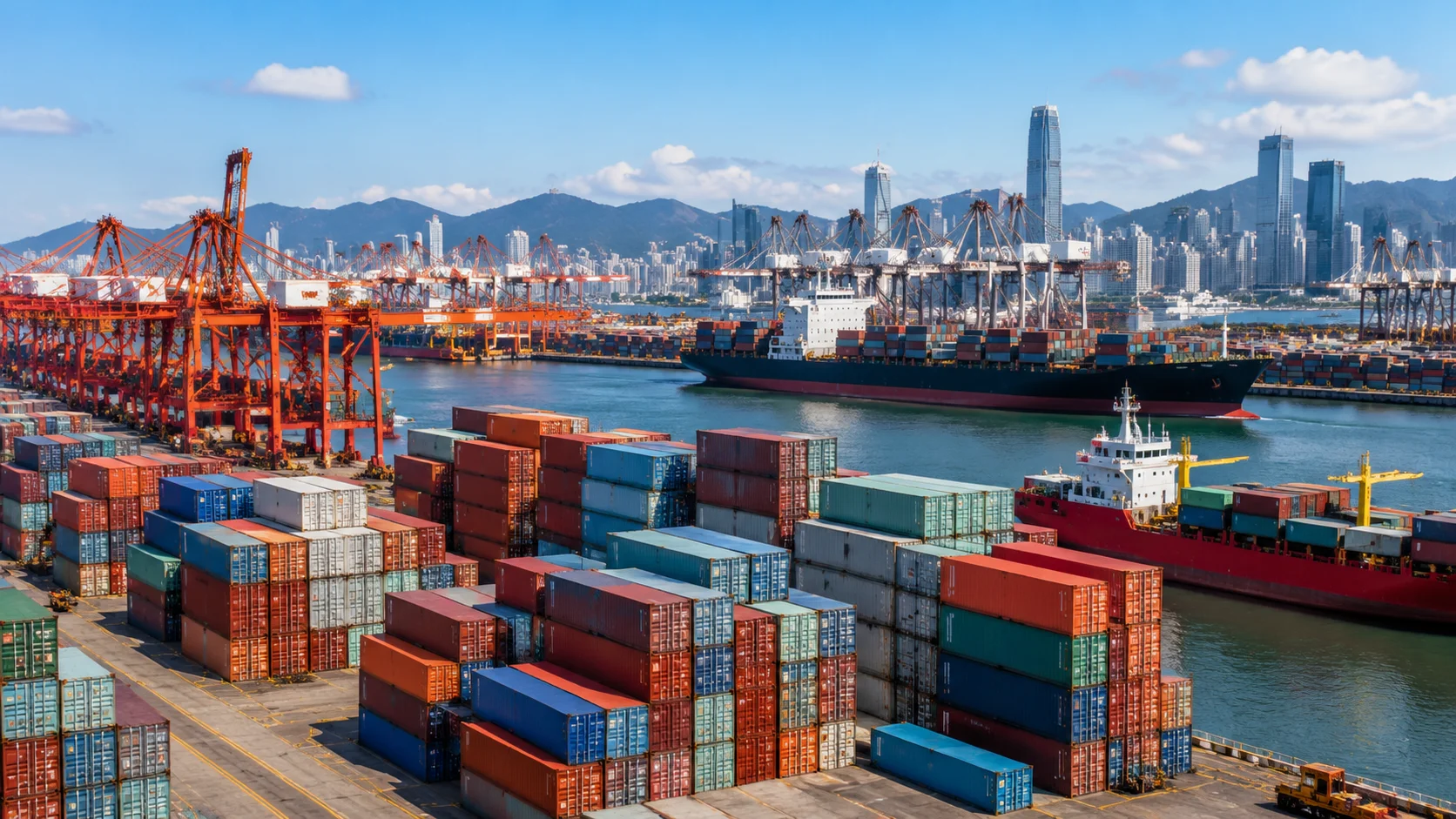 China sanitary ware export shipping container port logistics international trade