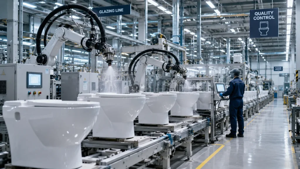 European Toilet Manufacturing Factory Quality Control