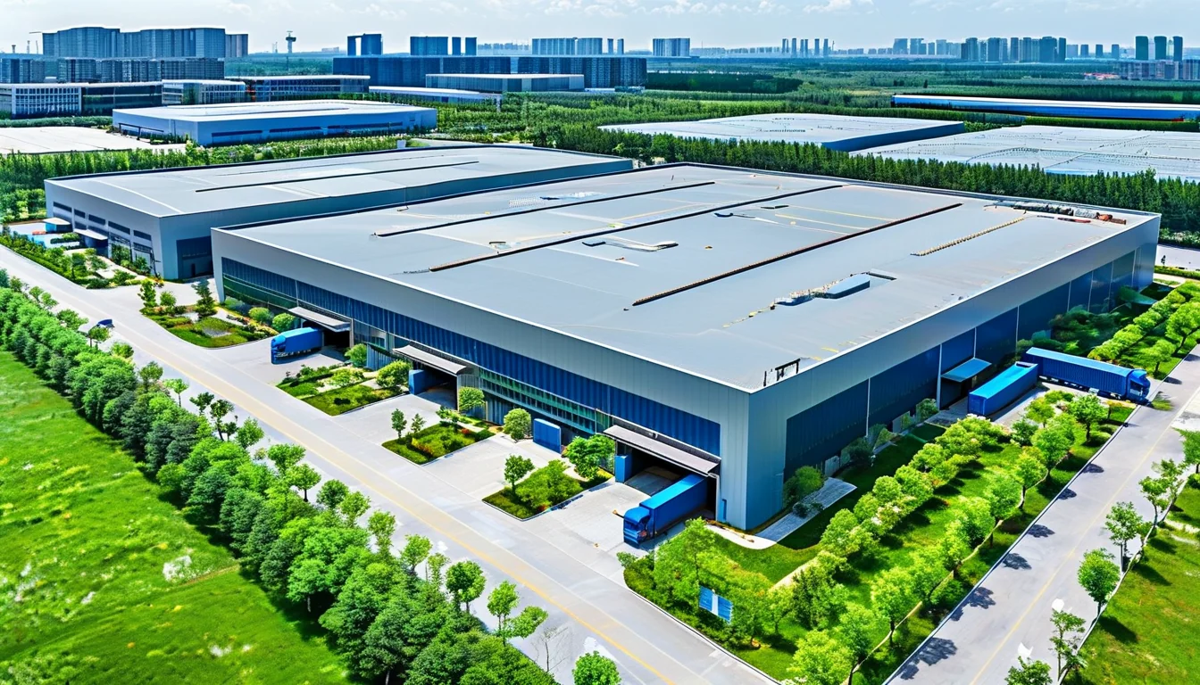YIDA bathroom vanity factory 80000 square meter production facility aerial view China