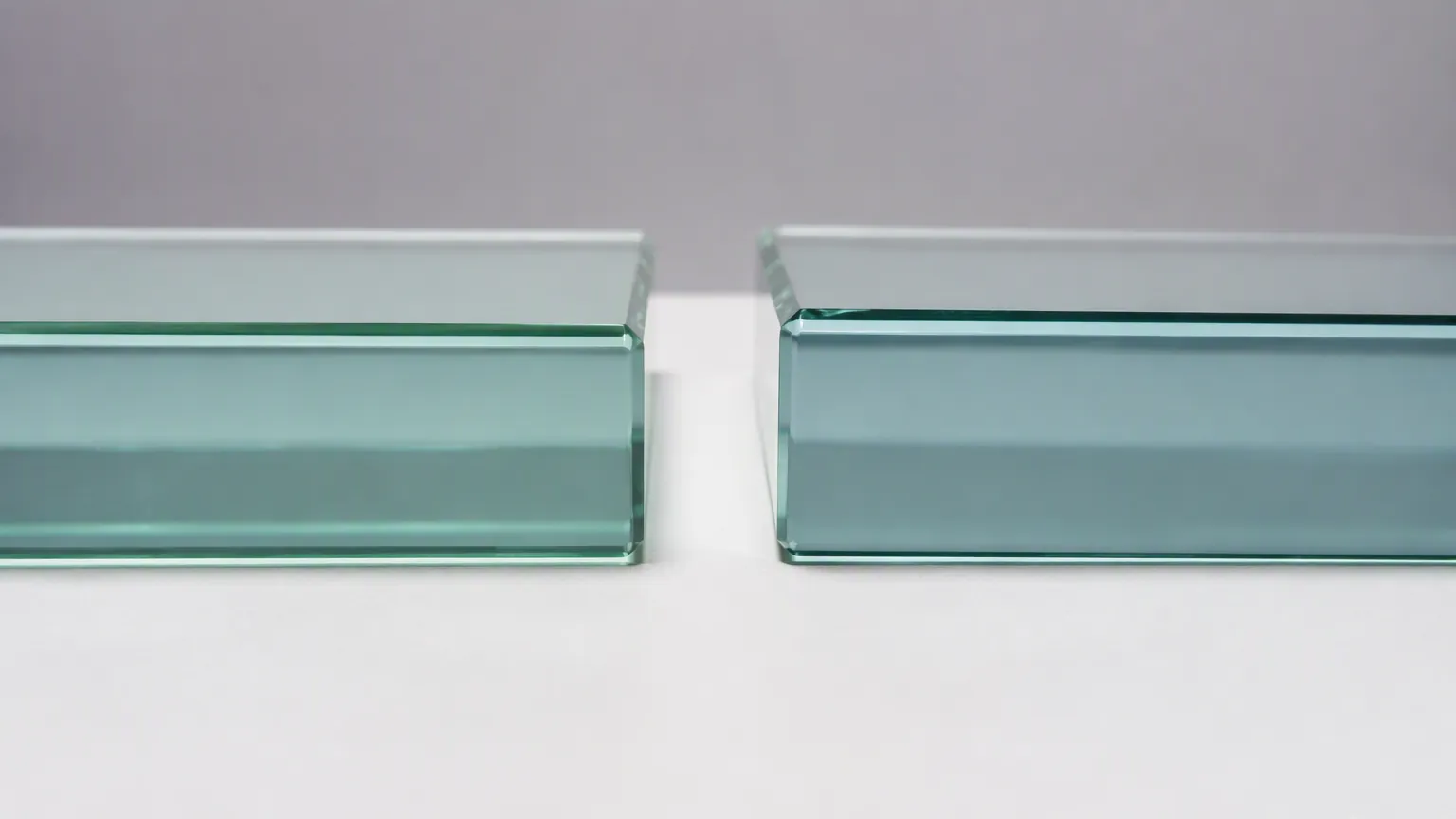 Comparison of 8mm and 10mm tempered glass edge thickness for frameless shower enclosures