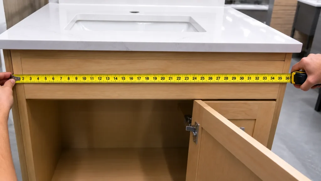 Yida 36 Inch Bathroom Vanity Measuring