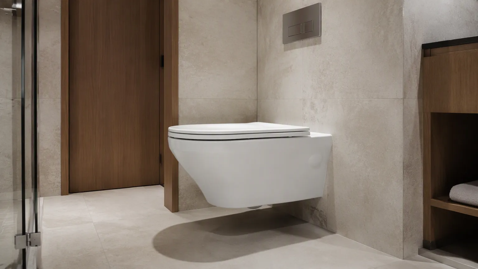 wall hung toilet projection depth side view